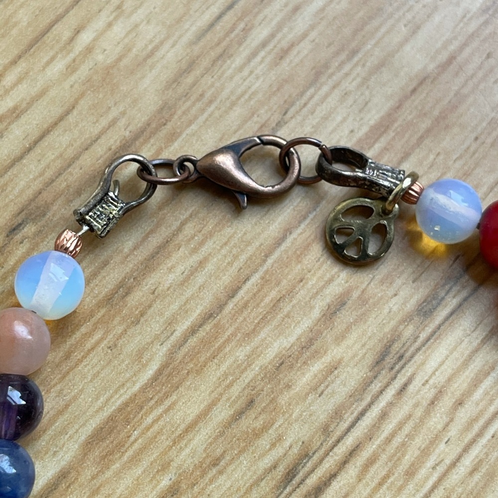 Chakra Bracelet with natural stones Reiki infused - Picture 2 of 12